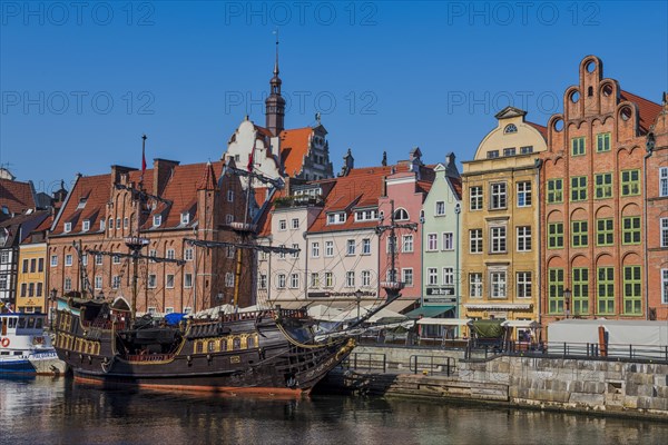 Hanseatic league houses on the Motlawa river