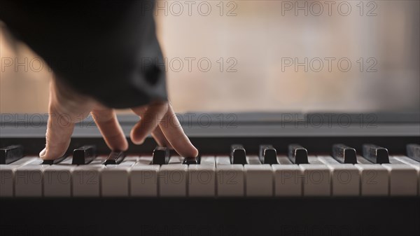 Playing digital piano concept