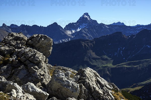 View at Nebelhorn on Allgaeu Alps