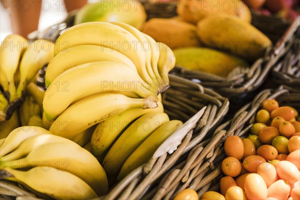 Fresh healthy banana street market