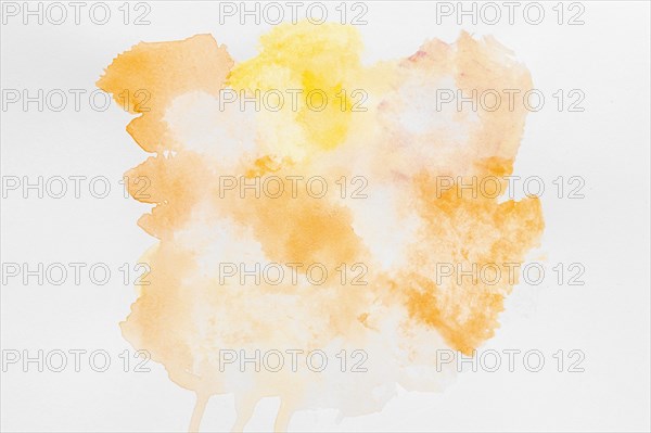 Pastel yellow watercolor paint copy space