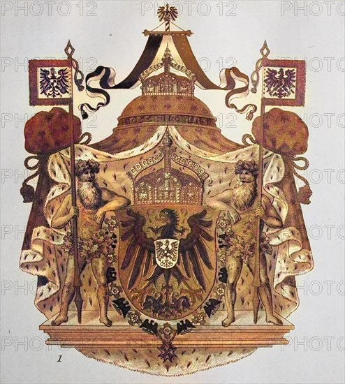 Emperor's coat of arms and crown of the German emperors
