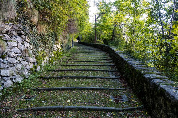 Track to the Unesco world heritage site Sacro Monte de Varallo