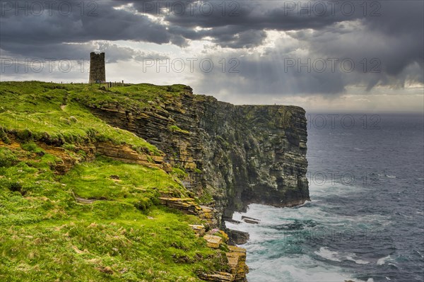 High above the cliffs