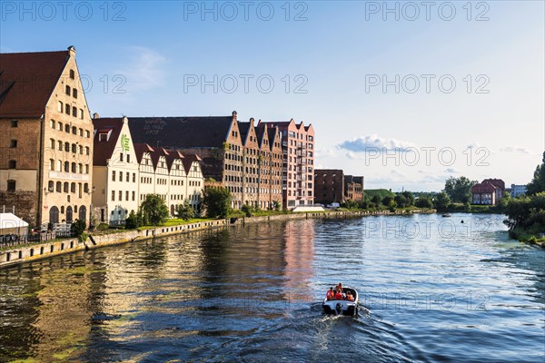 Hanseatic league houses on the Motlawa river