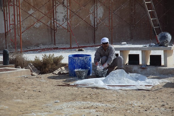 Guest workers on a construction site