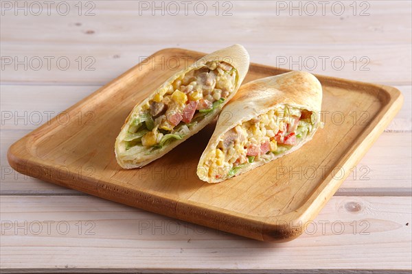 Burritos wraps with meat