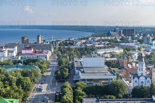 Overlook over Ulyanovsk and the Volga river