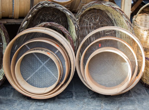 Traditional type sieve made of wood