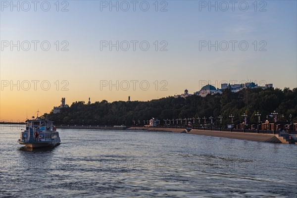 Sightseeing boat on the Amur river