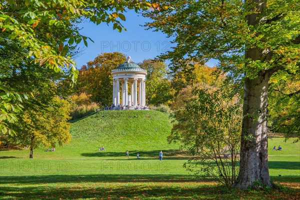 Monopteros in the English Garden in autumn