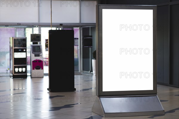 Front view blank standing billboard