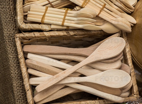 Set of tea spoons made of wood