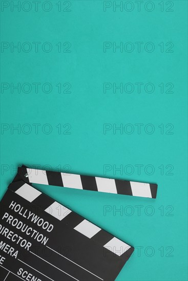 Clapperboard flat lay