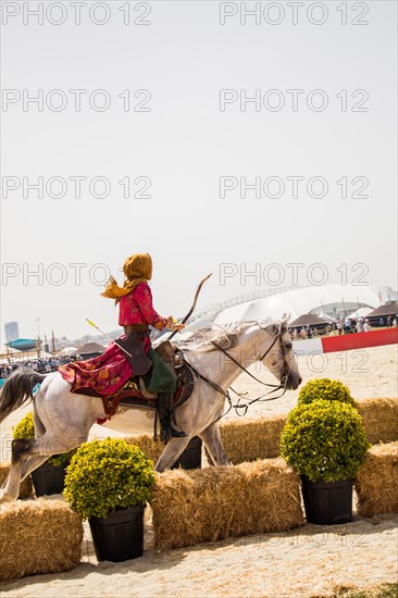 Ottoman archer riding and shooting on horseback