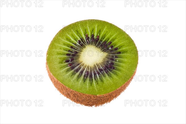 Top view of fresh kiwi isolated on white background