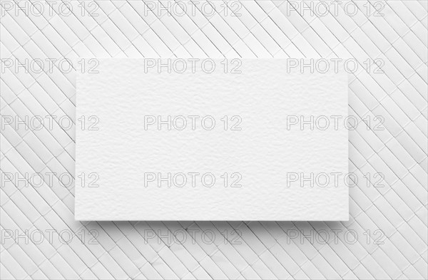 Flat lay copy space business card white background