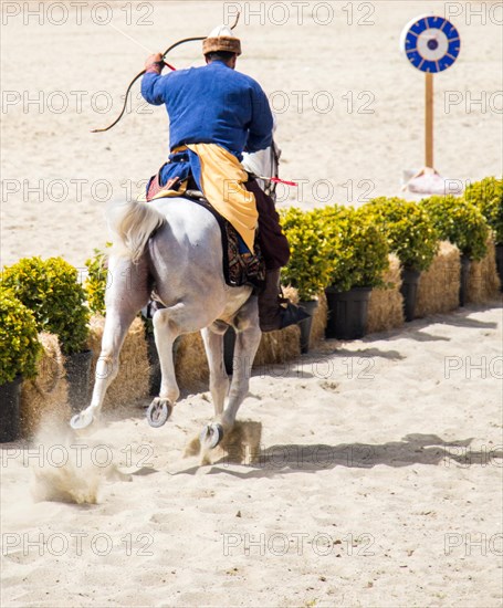 Ottoman archer riding and shooting on horseback