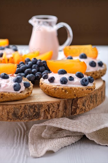 Closeup view of buns with curd