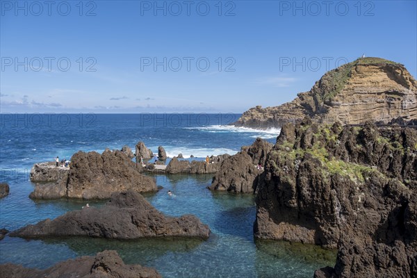 Bathing pools in volcanic rock