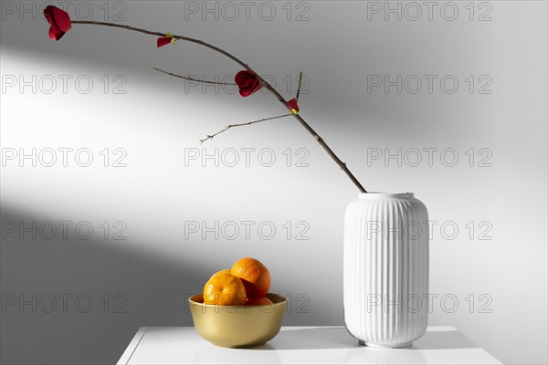 Flower vase orange new year chinese 2021