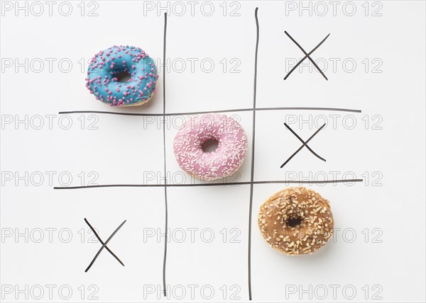 Sweet tic tac toe concept top view. Resolution and high quality beautiful photo