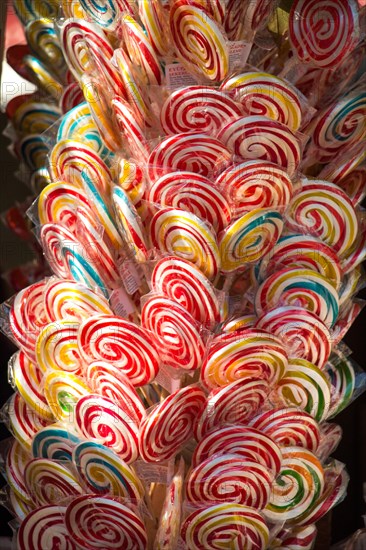 Delicious colorful swirl candy and sweets for kids