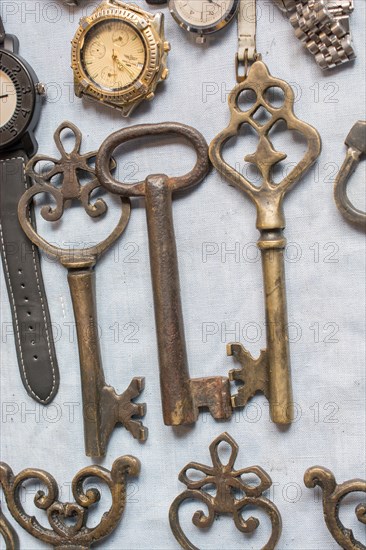 Retro styled color decorativel key made of metal