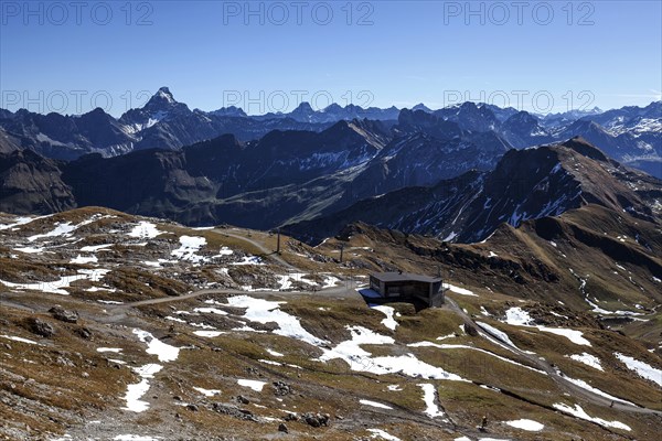 View at Nebelhorn on Allgaeu Alps