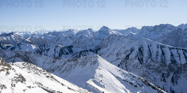 Mountains in winter with snow