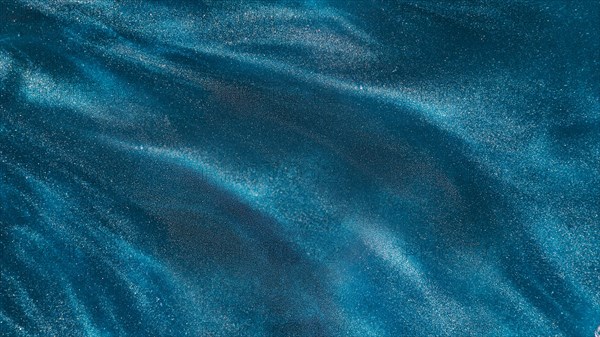 Particles azure dye water