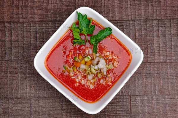 Summer diet cold soup gazpacho