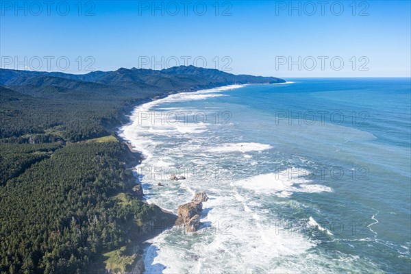 Aerial of the coastline of Cape giant