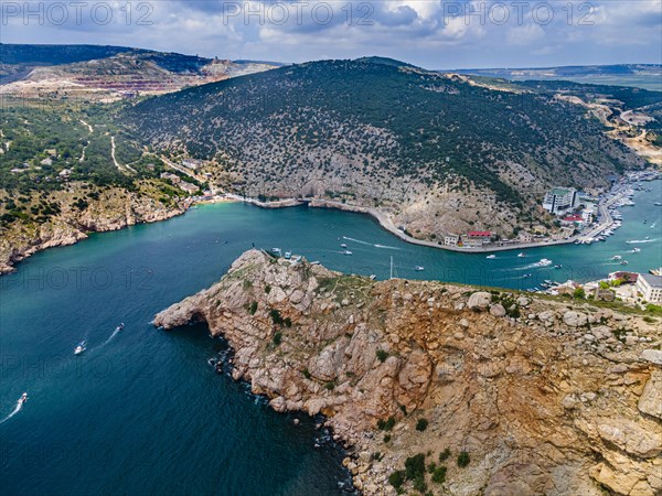 Aerial of the bay of Balaklava