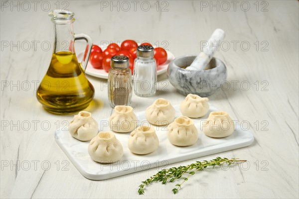 Frozen dumplings with turkey and tarragon