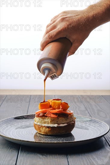 Making burger with beef