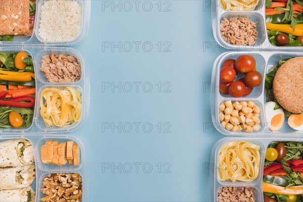Top view lunchboxes with copy space. Resolution and high quality beautiful photo