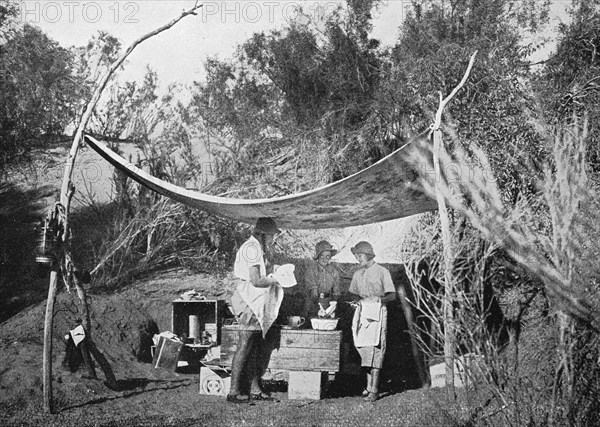 Cooking on an excursion of the German farmers