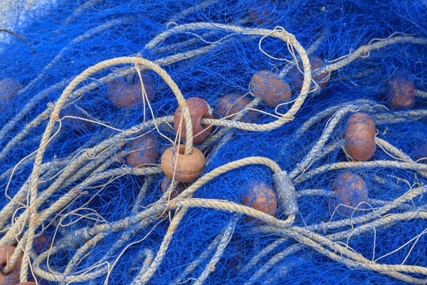 Blue fishing net