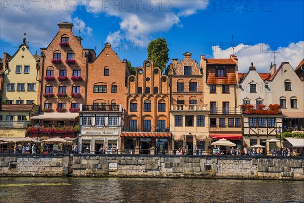 Hanseatic league houses on the Motlawa river