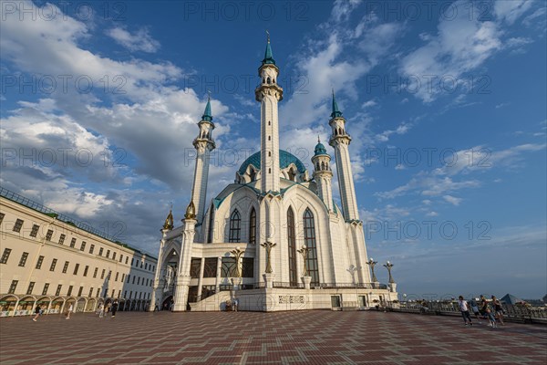 Kul Sharif Mosque in the Kremlin at sunset