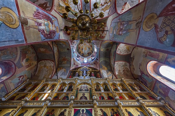 Icons on the wall of the Bogoroditse-Uspenskiy Sviyazhsky Monastery