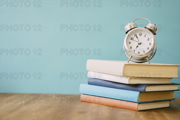 Pile books clock