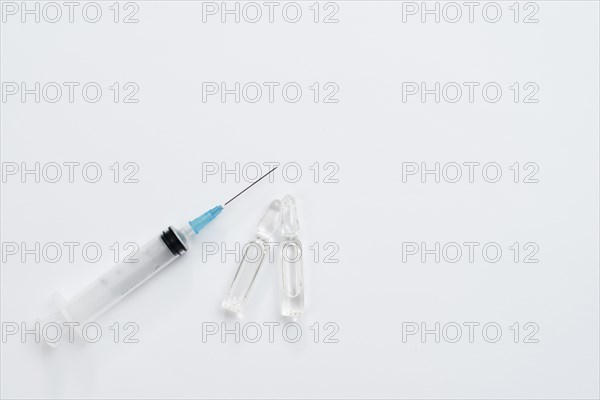 Syringe vial white background. Resolution and high quality beautiful photo