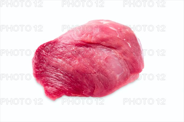 Fresh raw pork meat isolated on white background