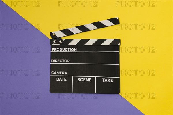 Top view movie slate table. Resolution and high quality beautiful photo