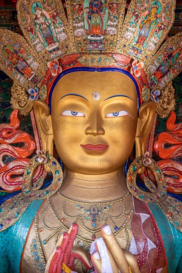 A statue of the Maitreya Buddha