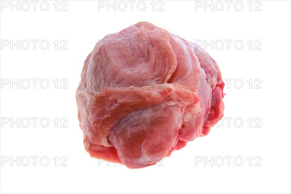 Raw fresh beef bottom round rump roast isolated on white background