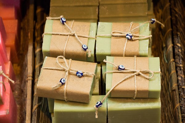 Collection of bars of fragrant hand made organic soap