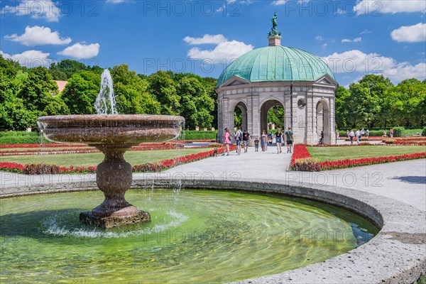 Fountain in the Court Garden with Diana Temple